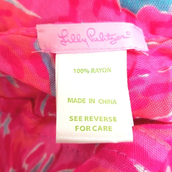 Lilly Pulitzer Infinity Scarf Pink/Blue/Orange - Picture 8 of 10